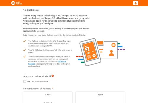 
                            3. Login Or Register | 16-25 Railcard by National Rail