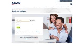 
                            4. Login or register | Amway