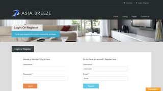 
                            8. Login or Register – Asia Breeze