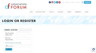 
                            3. Login or Register - Association Forum