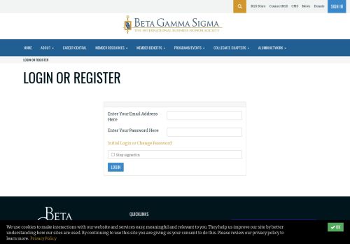 
                            12. Login or Register - Beta Gamma Sigma