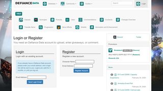 
                            2. Login or Register - Defiance Data