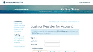 
                            12. Login or Register for Account - The Portal - Calvary Chapel Melbourne