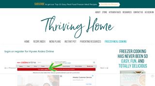 
                            10. login or register for Hyvee Aisles Online | Thriving Home