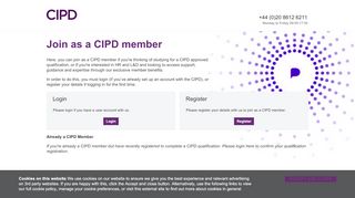 
                            1. Login or register - New Member Joining - CIPD