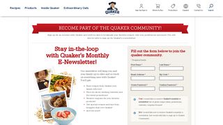 
                            5. Login or Register - Quaker Oats