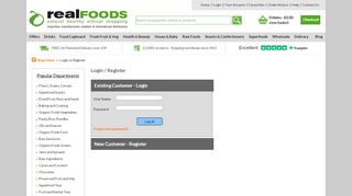 
                            5. Login or register - Real Foods