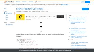 
                            12. Login or Register (Ruby on rails) - Stack Overflow