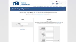 
                            3. Login or Register - Testing Machines, Inc.