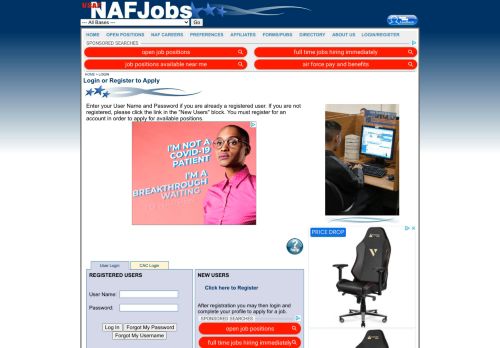 
                            1. Login or Register to Apply - NAFJobs.org