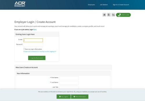 
                            6. Login or Register to Post Jobs - American College of Radiology ...