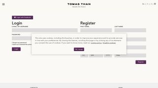 
                            3. Login or register | TOMAS THAN