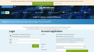 
                            3. Login or register with WorldStream | WorldStream