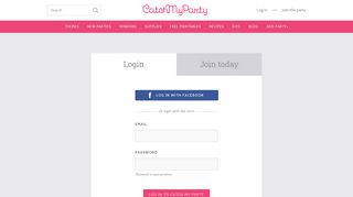 
                            5. Login or Sign up for an Account | Catch My Party