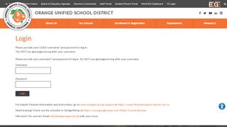 
                            9. Login - Orange Unified School District