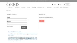 
                            5. Login - ORBIS SINGAPORE - 100% Oil Free Skincare