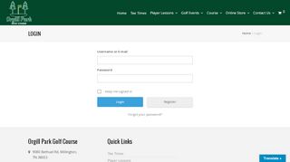 
                            6. Login – Orgill Golf Course