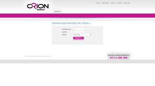 
                            2. Login - Orion telekom