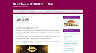 
                            4. LOGIN OSG777 - Agen OSG 777