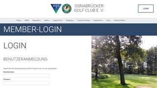 
                            13. Login - Osnabrücker Golf Club