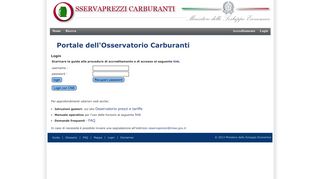 
                            6. Login - Osservatorio Carburanti - Ministero dello Sviluppo Economico