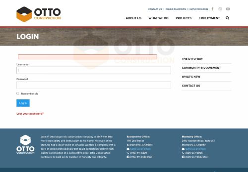 
                            8. Login | Otto Construction