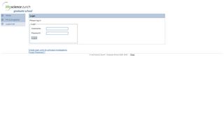 
                            1. Login-/out - the Life Science Zurich Graduate School.