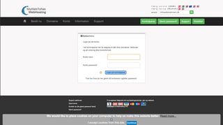 
                            3. Login på din konto - Webhosting.dk