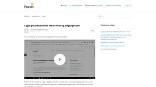 
                            5. Login på praxisOnline med e-mail og adgangskode – PRAXIS