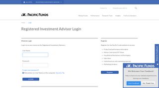 
                            5. Login - Pacific Funds