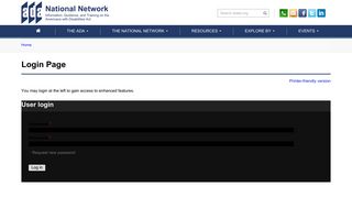 
                            12. Login Page | ADA National Network