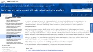 
                            9. Login page and macro support with external authentication interface