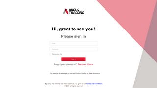 
                            4. login page - Argus Tracking
