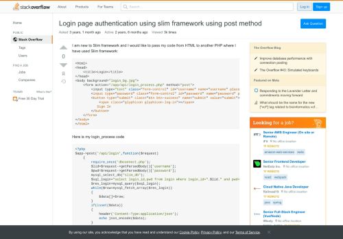 
                            7. Login page authentication using slim framework using post method ...