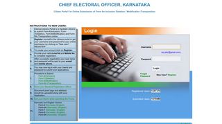 
                            7. Login Page - chief electoral officer, karnataka