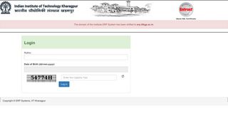 
                            2. Login page - ERP - IIT Kharagpur