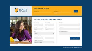 
                            1. Login Page - FLAME University