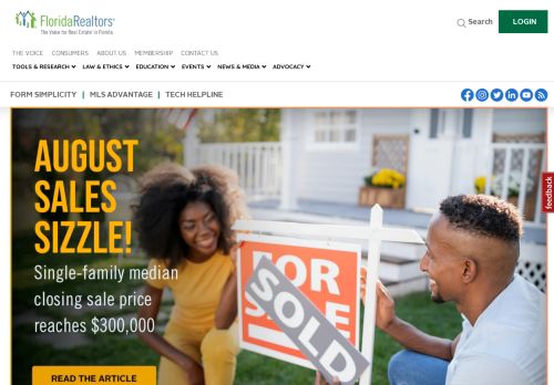 
                            10. Login Page - Florida Realtors