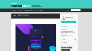 
                            7. Login Page For Web App on Student Show