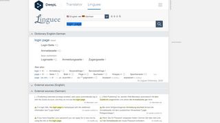 
                            8. login page - German translation – Linguee