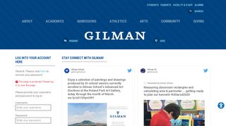 
                            4. Login Page - Gilman School