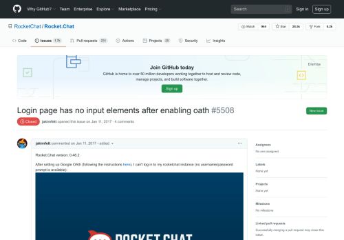 
                            1. Login page has no input elements after enabling oath · Issue #5508 ...
