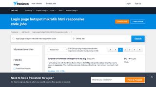 
                            7. Login page hotspot mikrotik html responsive code Jobs, Employment ...