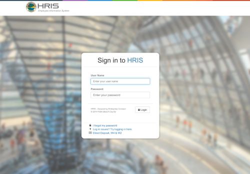 
                            7. Login page - HRIS