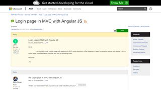 
                            13. Login page in MVC with Angular JS | The ASP.NET Forums