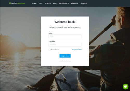 
                            12. Login page - InsideTracker