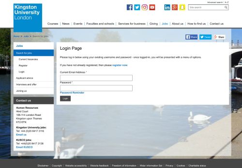 
                            8. Login Page - Kingston University London