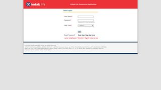 
                            2. Login Page - Kotak Life Connect