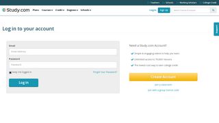 
                            8. Login Page - Log into your account | Study.com
