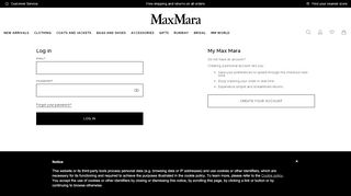 
                            4. Login Page - Max Mara